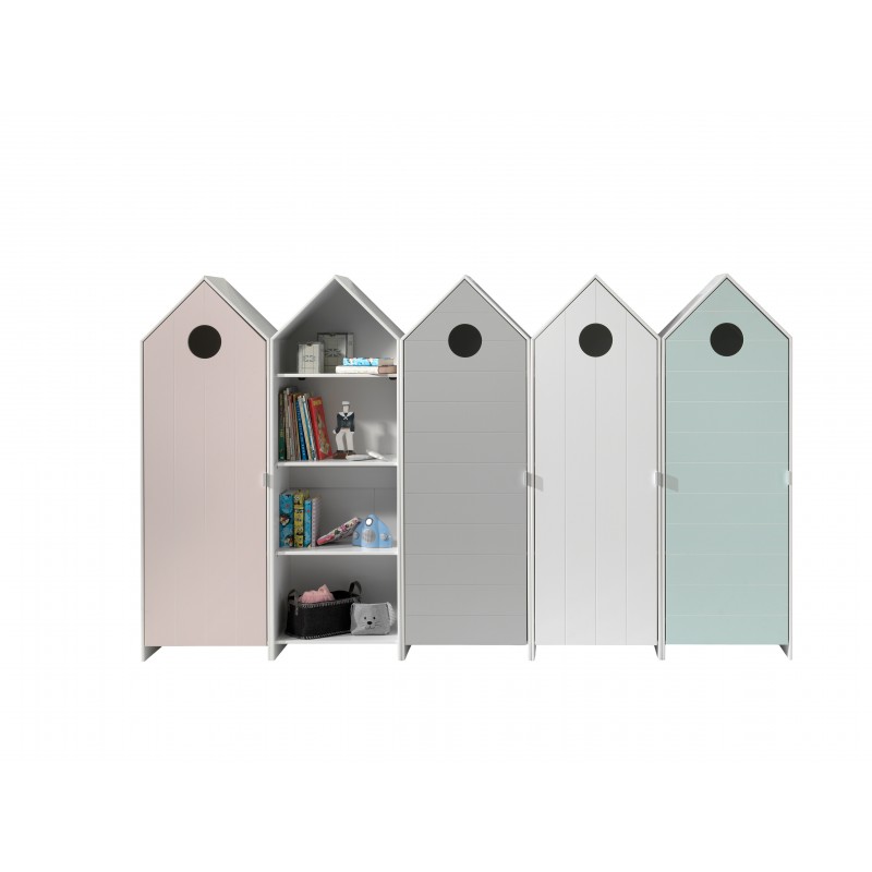 Børneskab sæt Casami – flerfarvet strandhytte-design billede