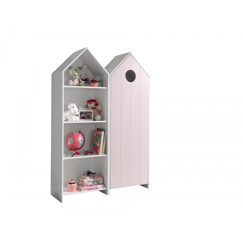 Børneskab sæt med reol – Casami, flerfarvet/pastel billede