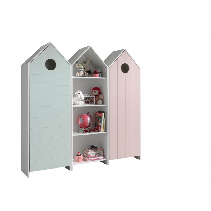 Børneskabssæt med 3 skabe – Casami, flerfarvet billede