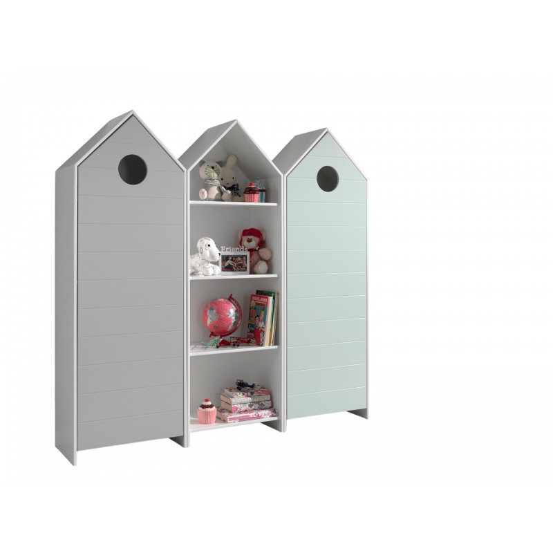 Børneskabssæt med 3 skabe - Casami, flerfarvet