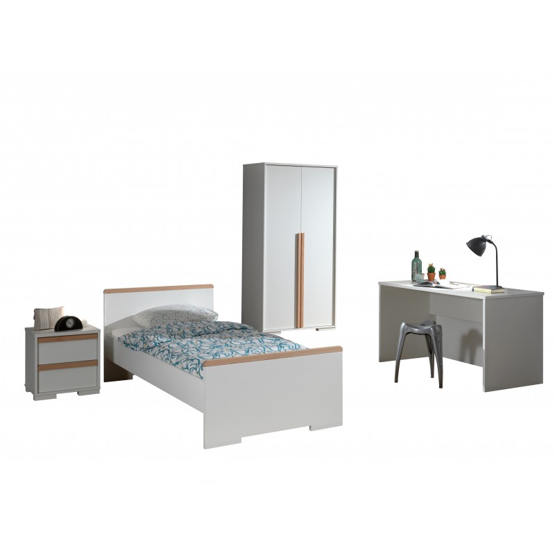 Børneværelse sæt London 90 x 200 cm - hvid