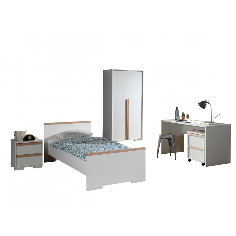 Børneværelsesæt London 90 x 200 cm – hvid billede