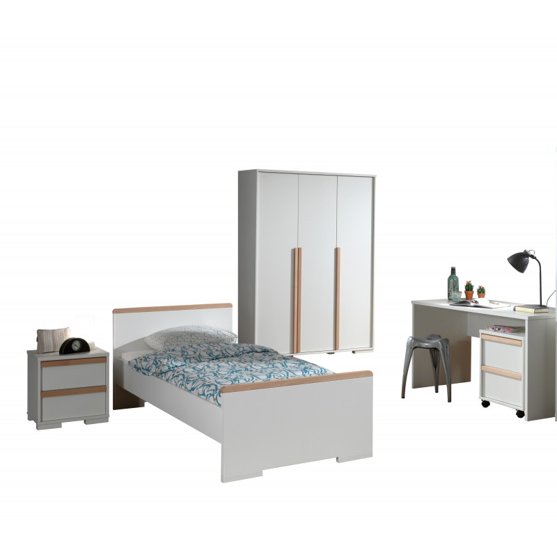 Børneværelses sæt London 90 x 200 cm - hvid