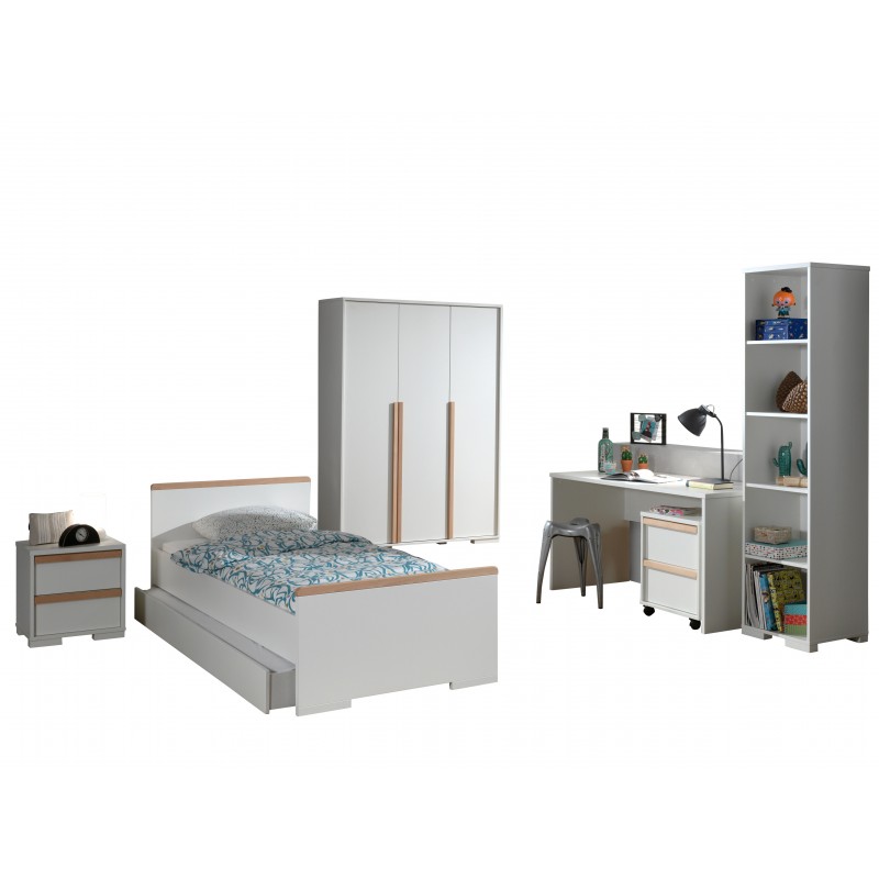 Børneværelses sæt London – hvid (90 x 190/200 cm) billede