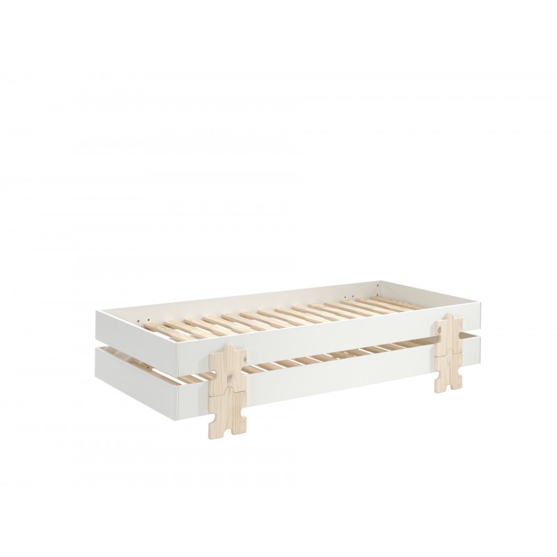 Børneseng sæt 90 x 200 – Modulo, hvid (2 stk.) billede