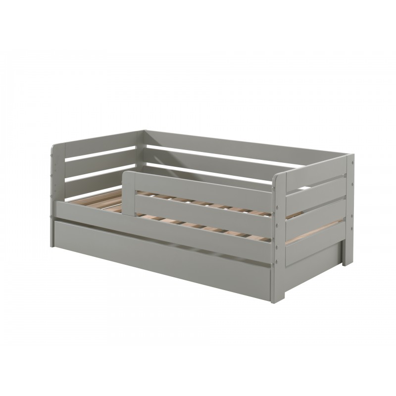 Børneseng med skuffe 70 × 140 cm – grå (TOD) billede