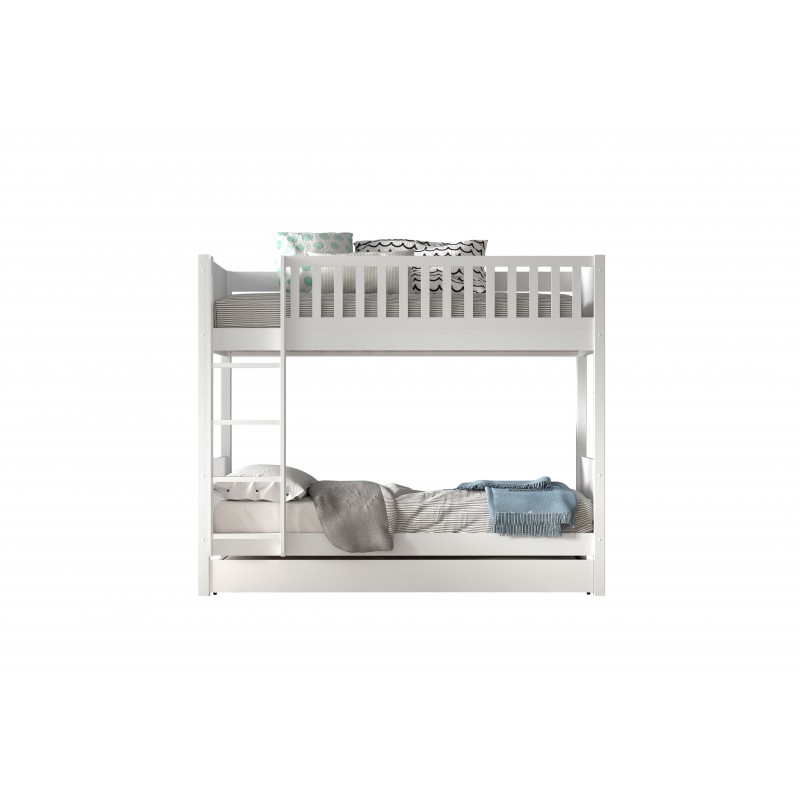 Køjeseng med udtræksseng 90 × 200 - Scott, hvid