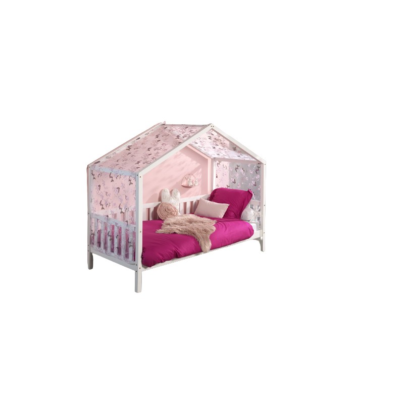 Husseng til børn 90 x 200 cm med tekstilsæt – Dallas, hvid billede