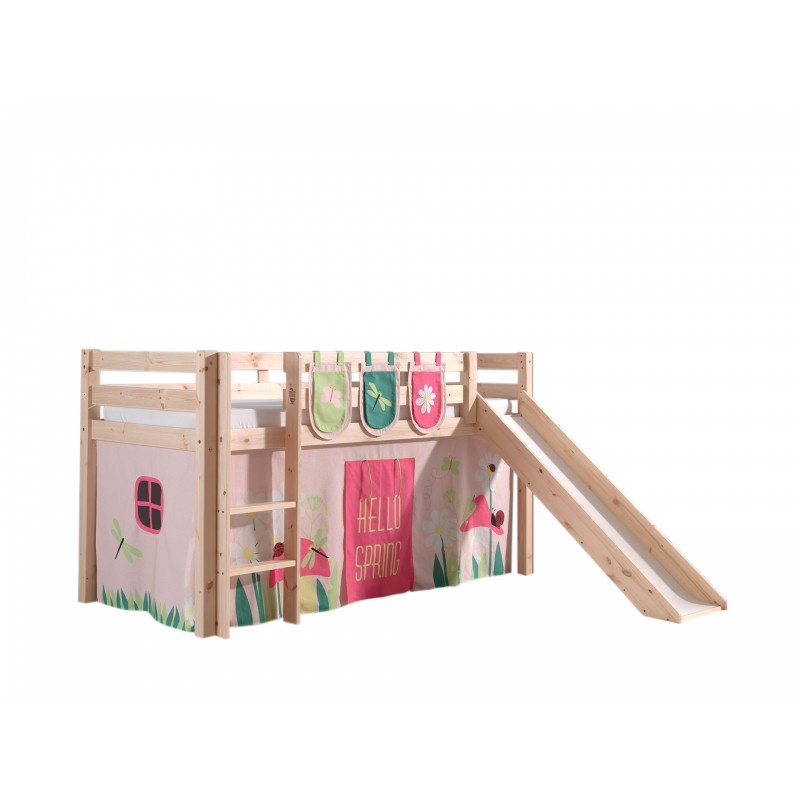 Halvhøj børneseng med rutsjebane – Pino, natur billede