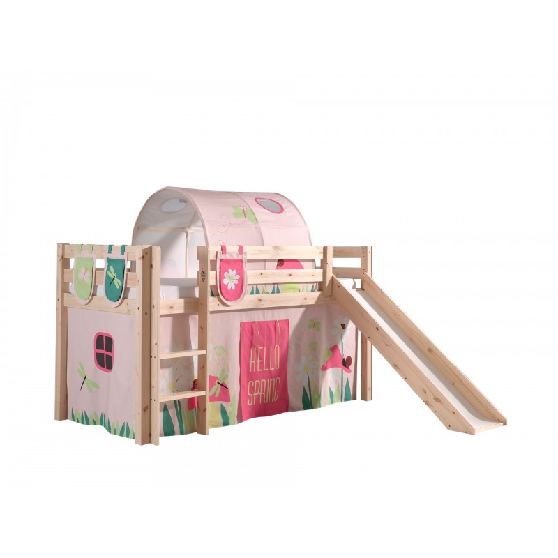 Halvhøj børneseng med rutsjebane – Pino, natur billede