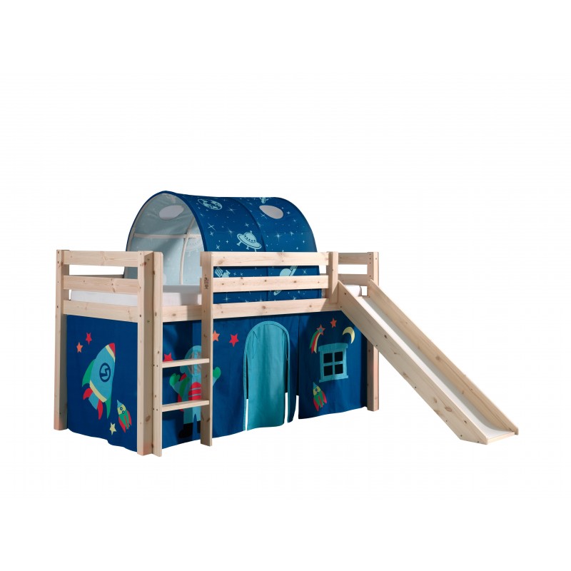 Halvhøj børneseng med rutsjebane – Pino Sæt, natur, Astro billede