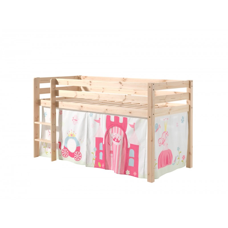 Halvhøj seng med forhæng – Pino, natur billede