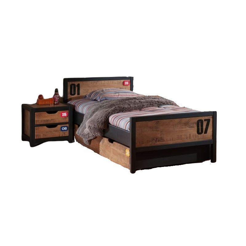 Børneseng med natbord 90 × 200 – Alex Sæt, natur billede