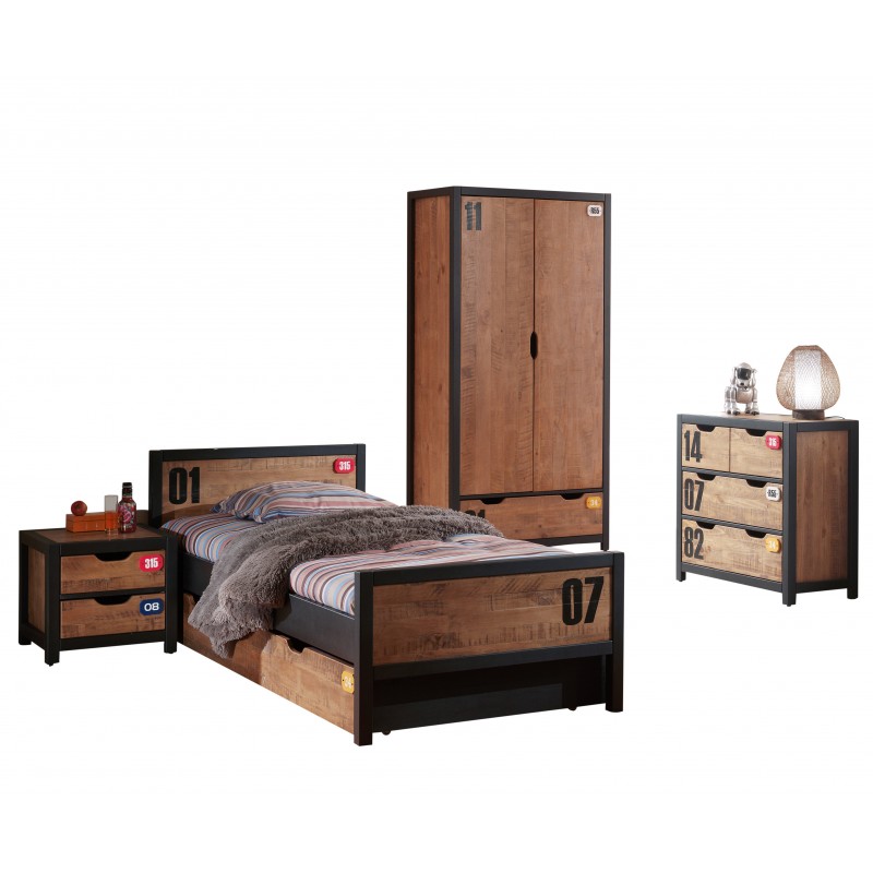 Børneværelses sæt med seng 90×200 – Alex Natur billede