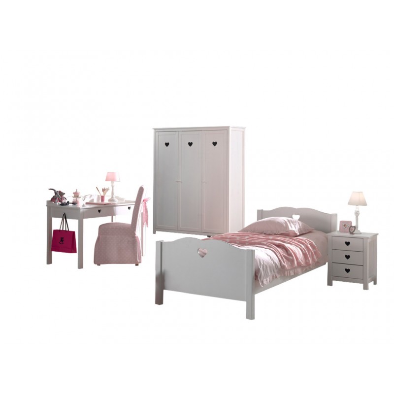 Børneværelses sæt – Amori hvid (seng 90 × 200 cm) billede