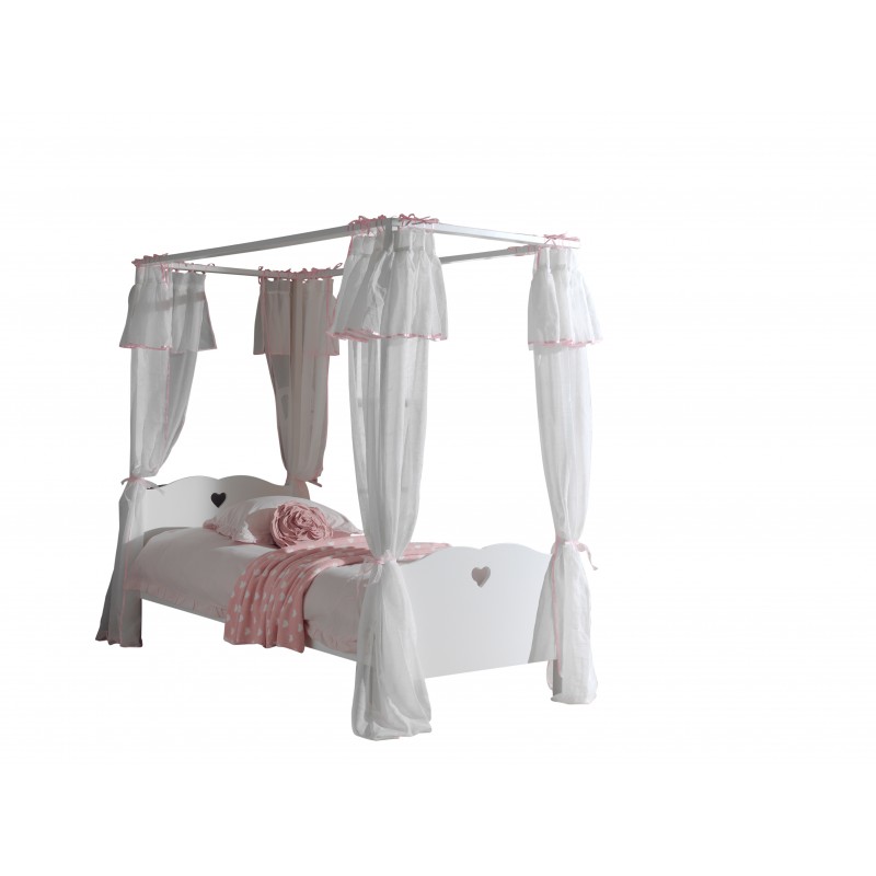 Himmelseng til børn 90 × 200 cm - Amori Sæt, hvid