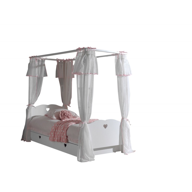 Himmelseng til børn 90 × 200 cm – Amori Sæt, hvid billede