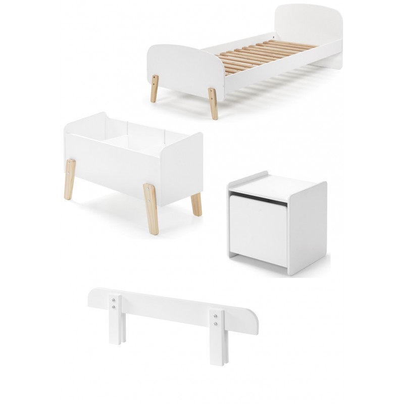 Børneseng sæt 90 x 200 cm - Kiddy, hvid