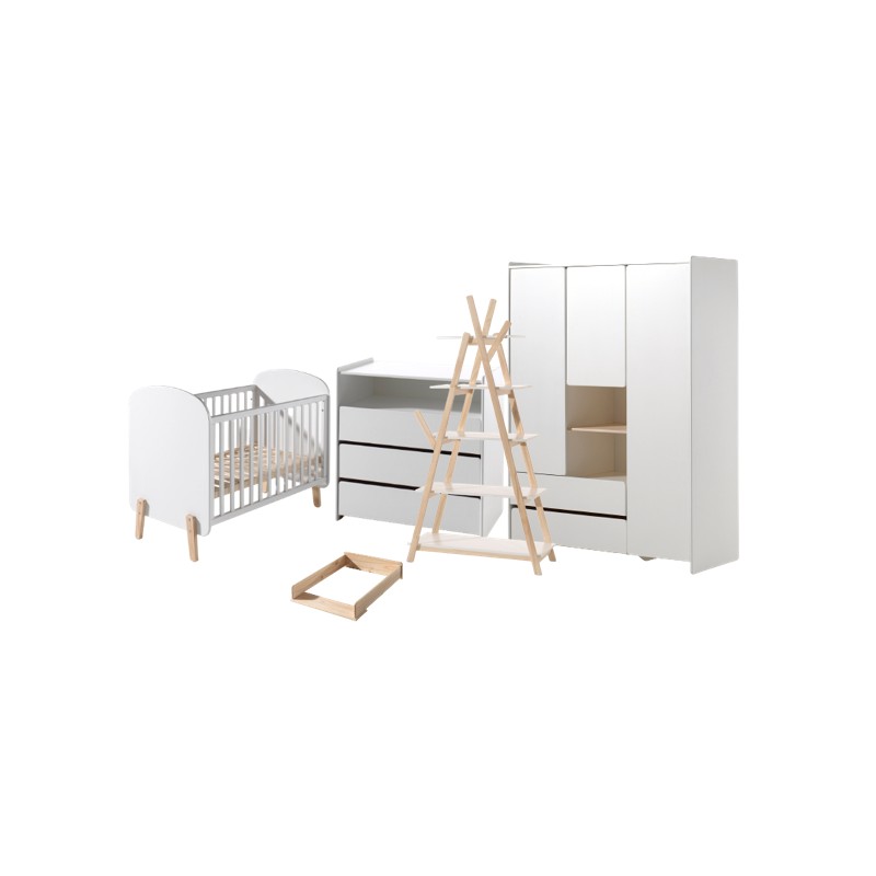 Børneværelsessæt Kiddy 60 × 120 cm – hvid billede
