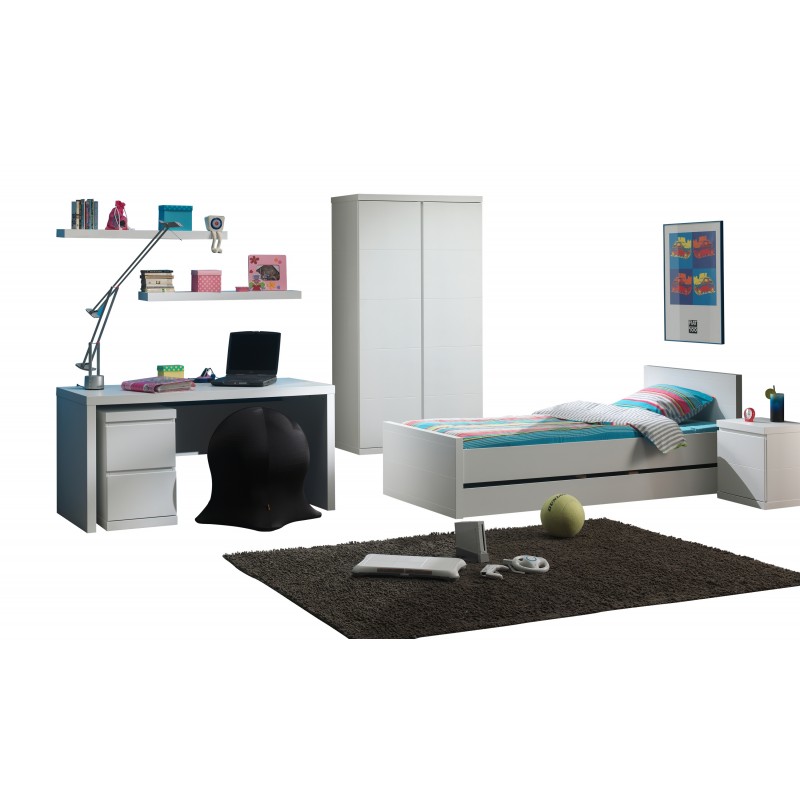 Børneværelse sæt i hvid – Lara (seng 90×200) billede