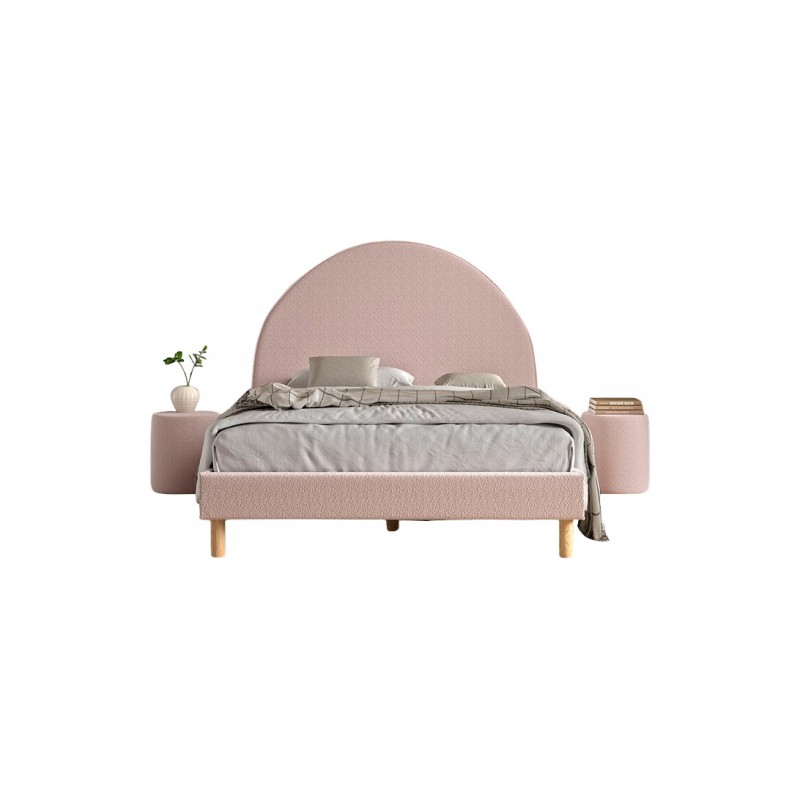 Polstret sengesæt til børneværelse – Moon sæt 140 × 200 cm, lyserød billede