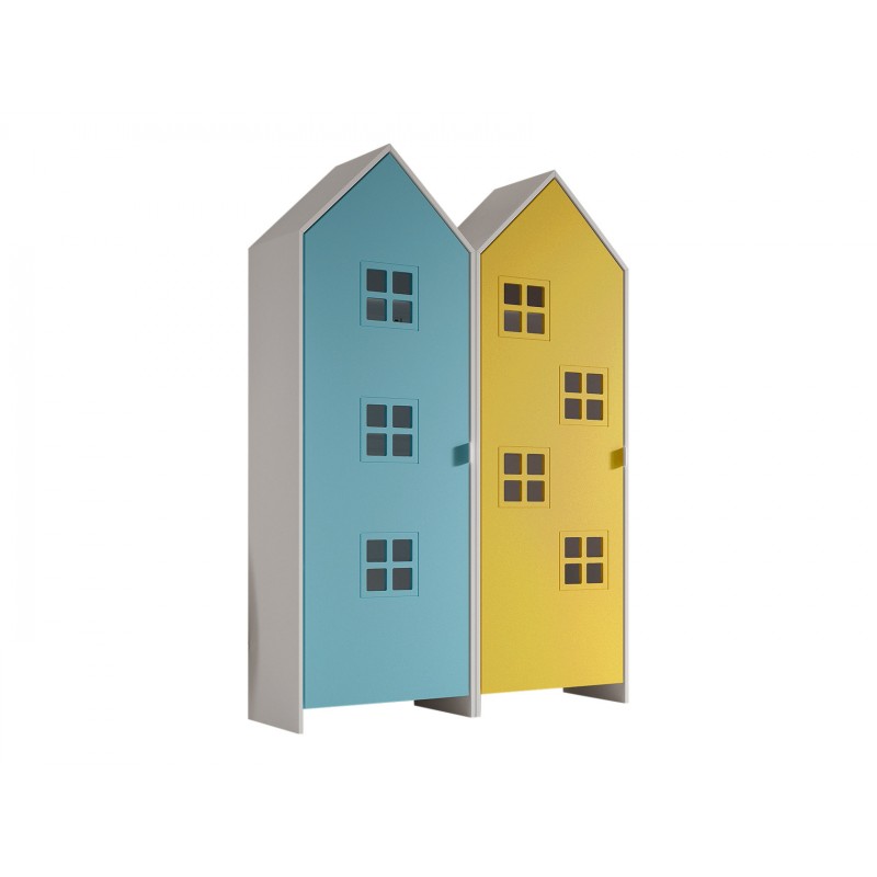 Børneskab sæt med 2 skabe - Casami, flerfarvet