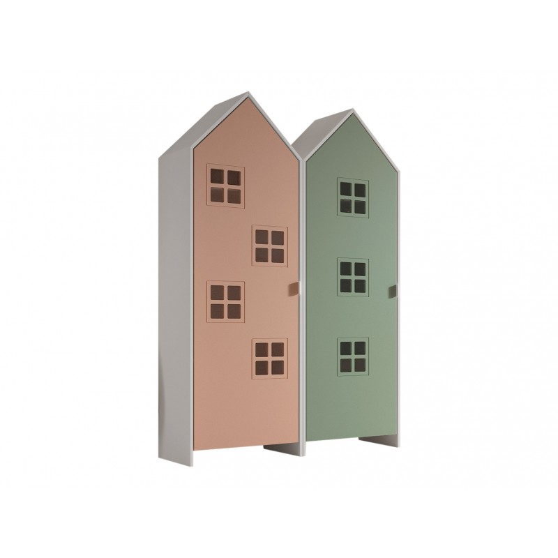 Børneskab sæt – Casami, flerfarvet strandhytte-design billede