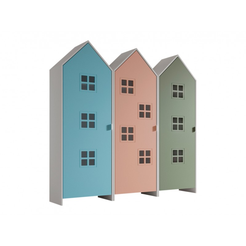 Børneskab sæt med 3 skabe – Casami Bruges, flerfarvet billede