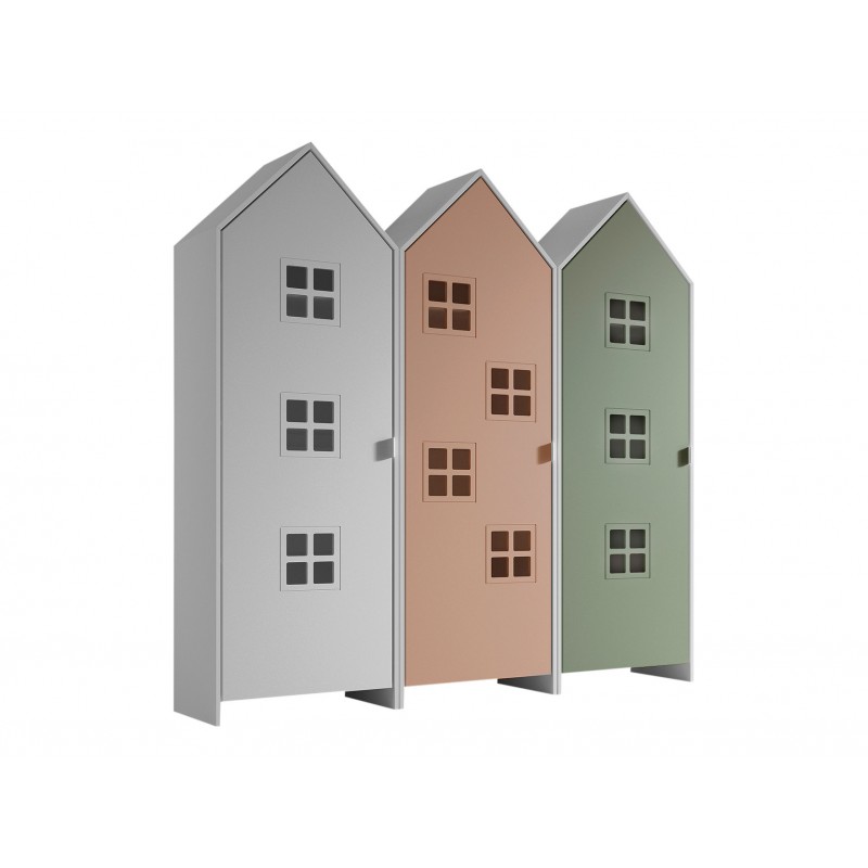 Børneskab sæt med 3 skabe - Casami BRUGES, flerfarvet