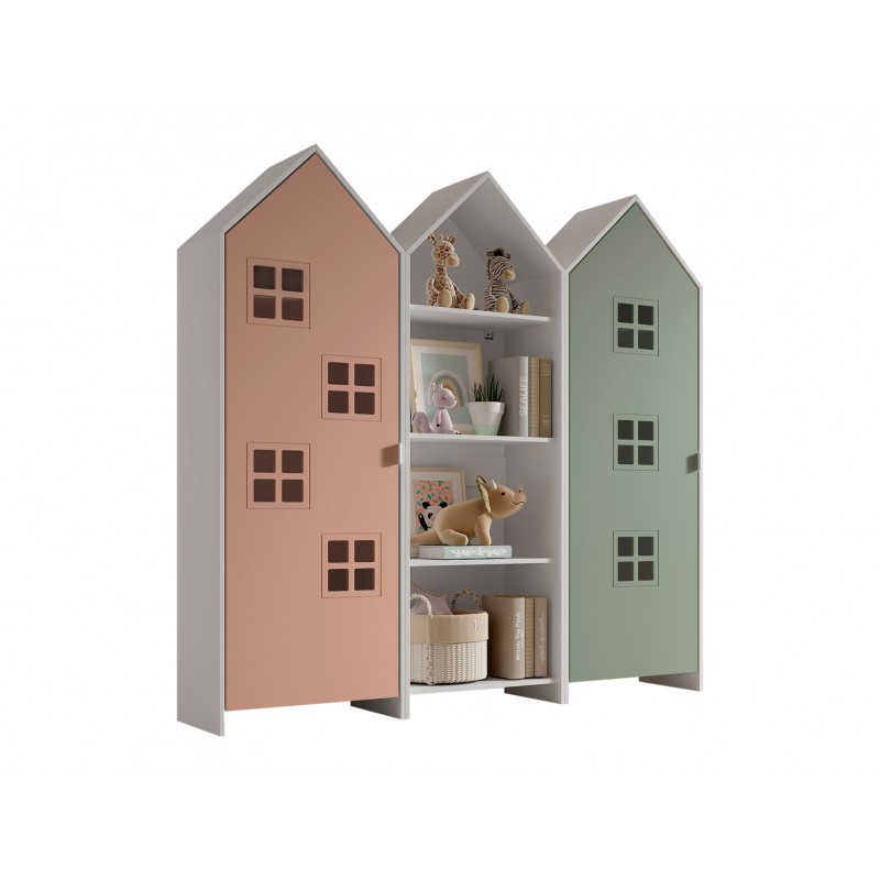 Børneskabssæt med 3 skabe – Casami, flerfarvet billede