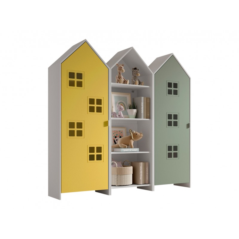 Børneskab sæt med 3 skabe – Casami Bruges – flerfarvet billede