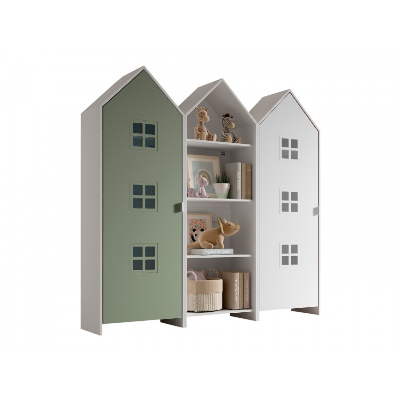 Børneskab sæt med 3 skabe - Casami Sæt, flerfarvet