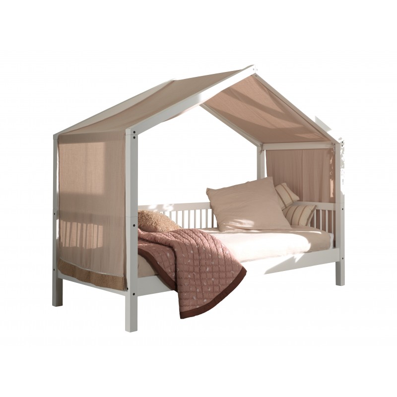 Husseng i bøg med tekstilsæt 90 x 200 cm – Forrest Beech, hvid billede