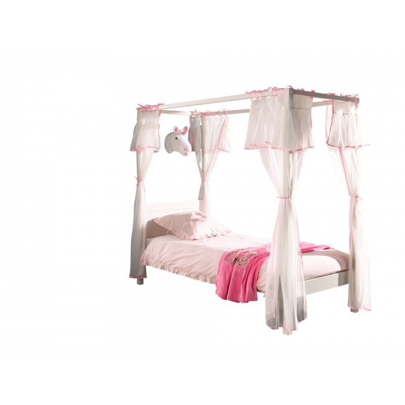 Himmelseng til børn 90 × 200 cm – Pino sæt, hvid billede