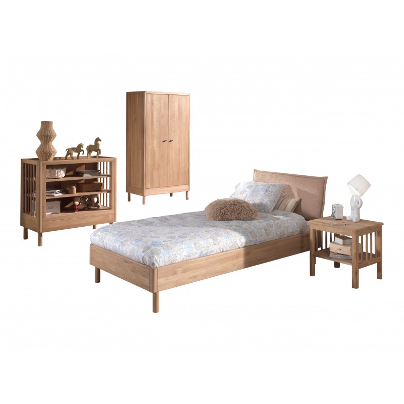 Børnemøbelsæt i eg Forrest Oak (90 × 200 cm) – naturlig eg billede
