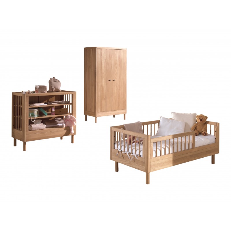 Børnemøbelsæt i eg 70 × 140 cm – Forrest Oak billede