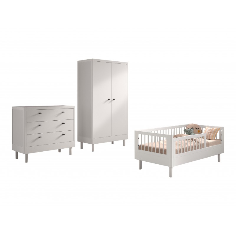 Børnemøbelsæt i bøg – Forrest Beech (70 × 140 cm), hvid billede