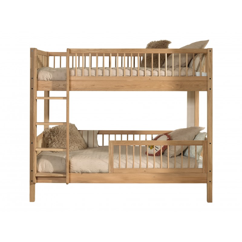 Køjeseng i eg 90 × 200 – Forrest Oak sæt med sengehest billede