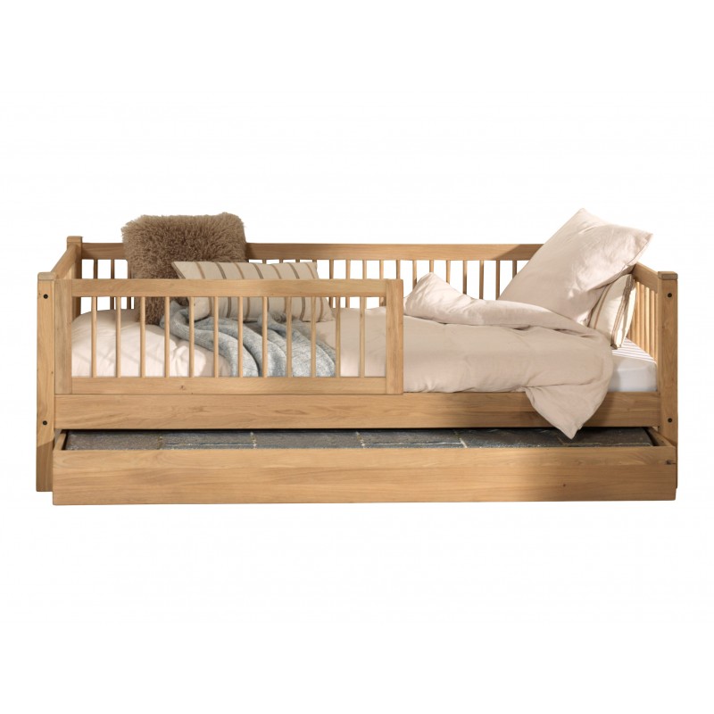 Børneseng med skuffe og sengehest Forrest Oak (90 × 190/200 cm) – eg billede