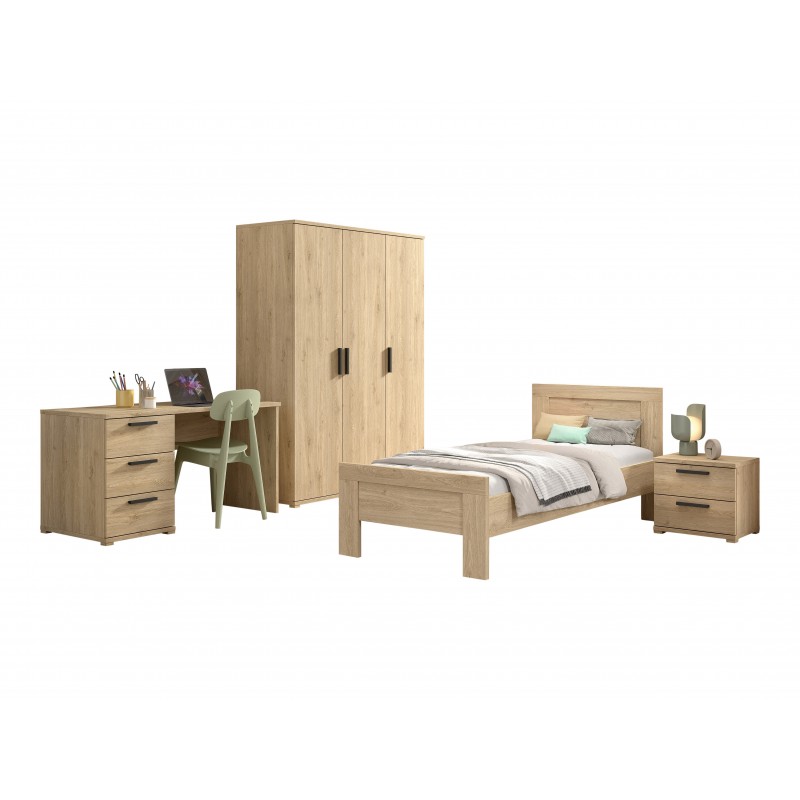 Børneværelses sæt Sam 90 x 200 cm - eg