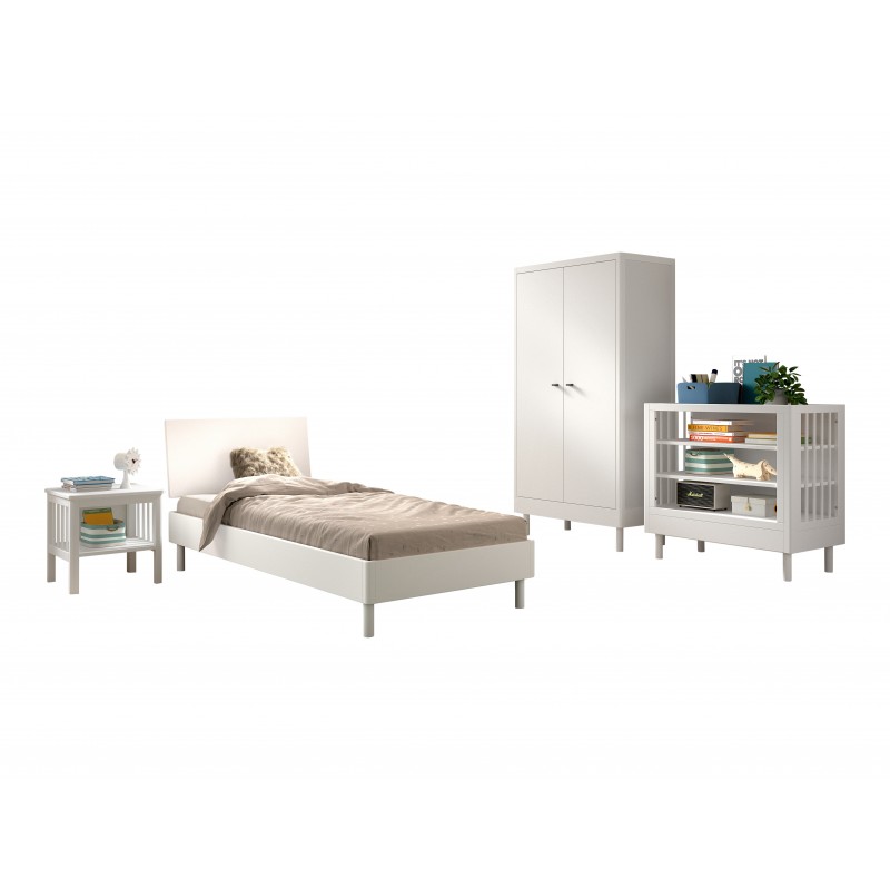 Børneværelses sæt i bøg – Forrest Beech (90 × 200 cm), hvid billede