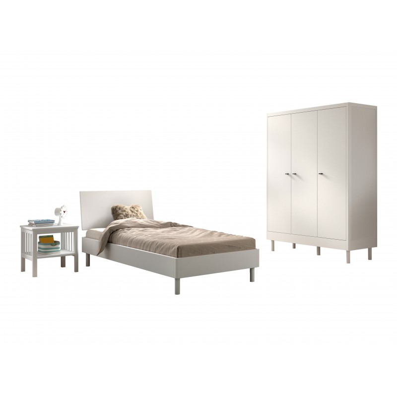 Børnemøbelsæt i bøg – Forrest Beech (90 × 200 cm), hvid billede