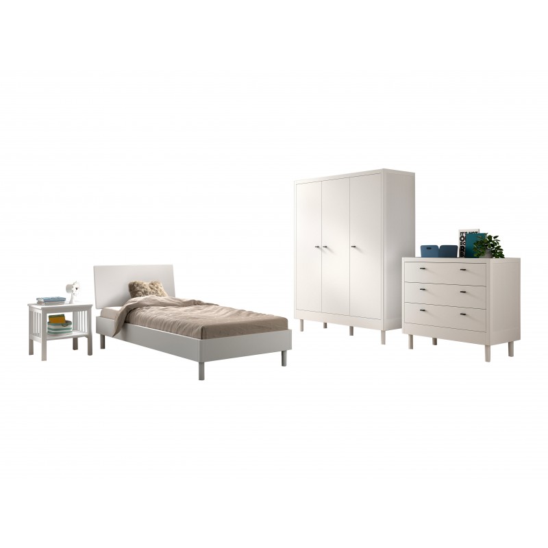 Børnemøbelsæt i bøg – Forrest Beech (90 x 200 cm), hvid billede