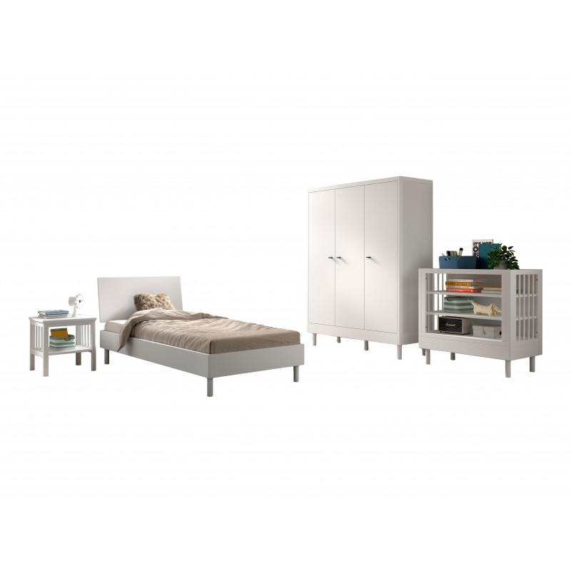 Børnemøbelsæt i bøg – Forrest Beech (90 × 200 cm), hvid billede