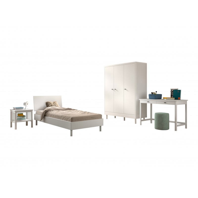 Børnemøbelsæt i bøg – Forrest Beech (90 × 200 cm), hvid billede