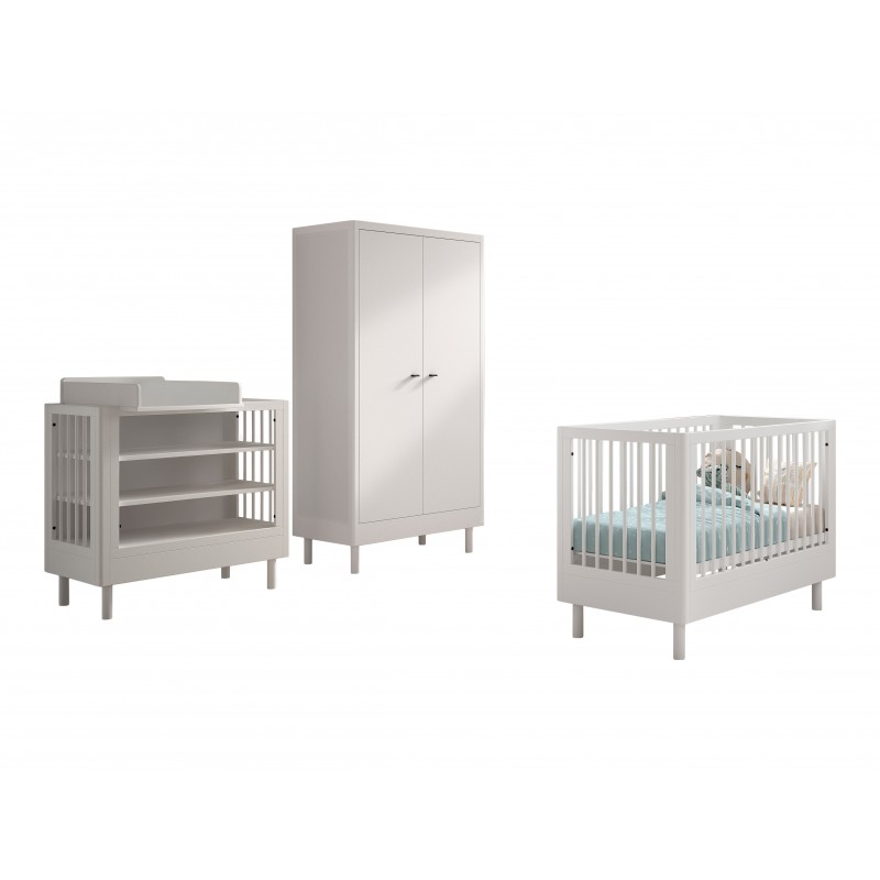 Babyværelse sæt i bøg – Forrest Beech 60 × 120 cm, hvid billede