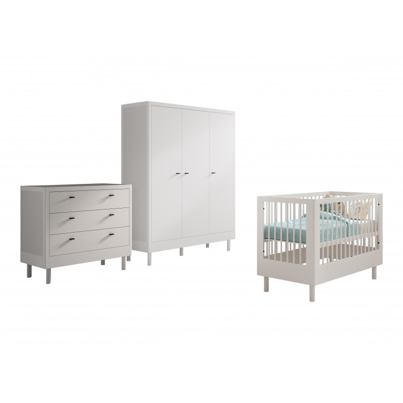 Babyværelsesæt Forrest Beech 60 × 120 cm – Hvid billede