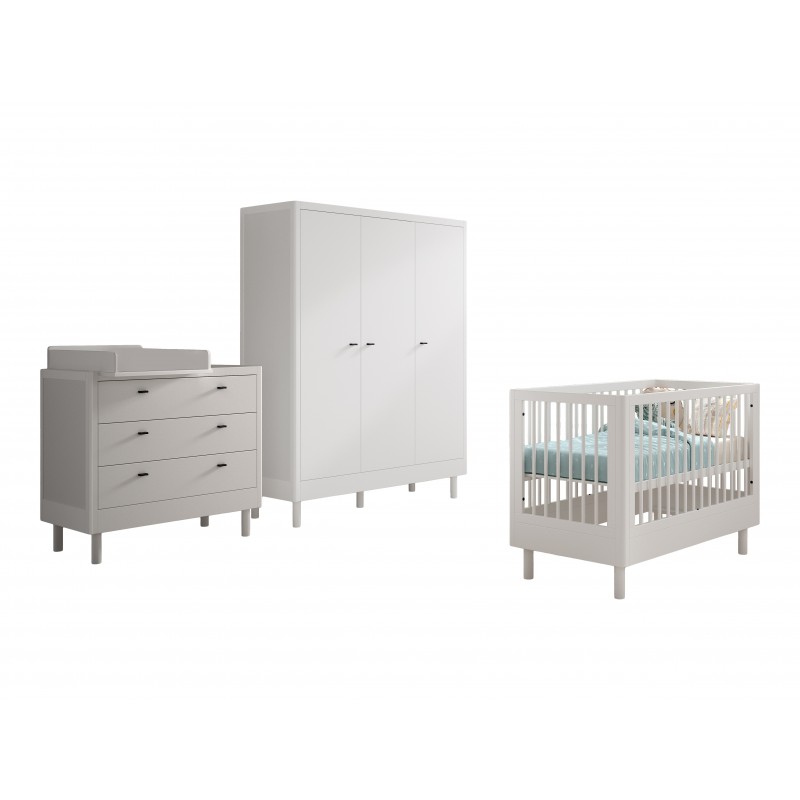 Babyværelsesæt i bøg – Forrest Beech (60 × 120 cm) – hvid billede