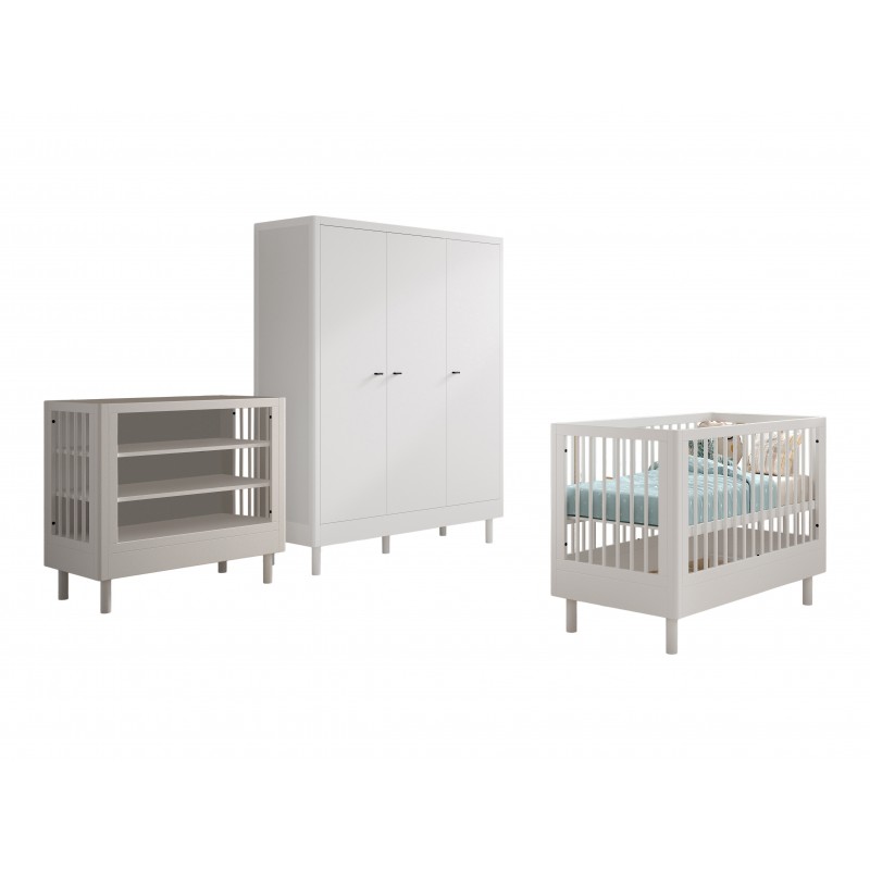 Babyværelses sæt i bøg – Forrest Beech, hvid (60 × 120 cm) billede