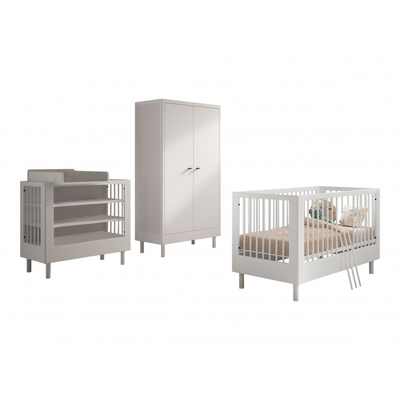 Babymøbelsæt Forrest Beech 70 x 140 cm – Hvid billede